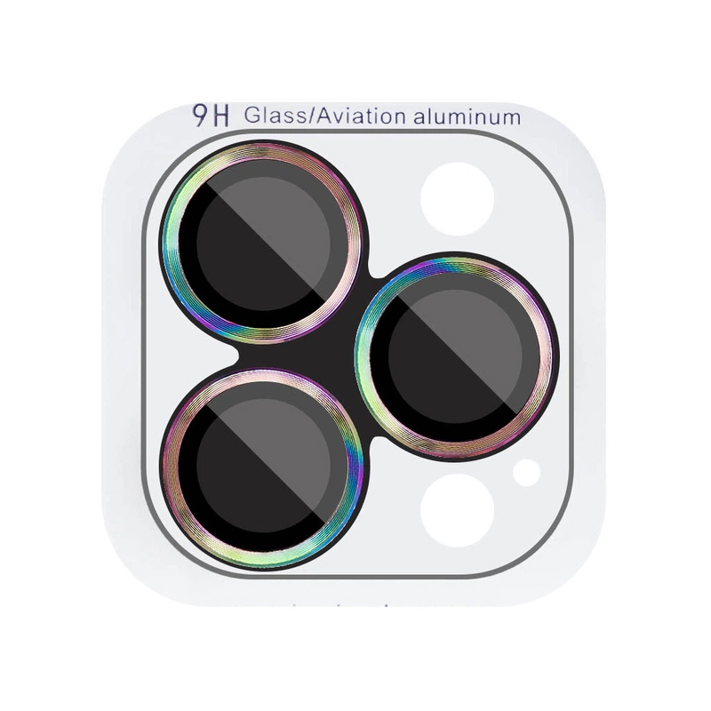 Защитное стекло Monblan для камеры iPhone 16 Pro/16 Pro Max Metal Ring Series (Rainbow)